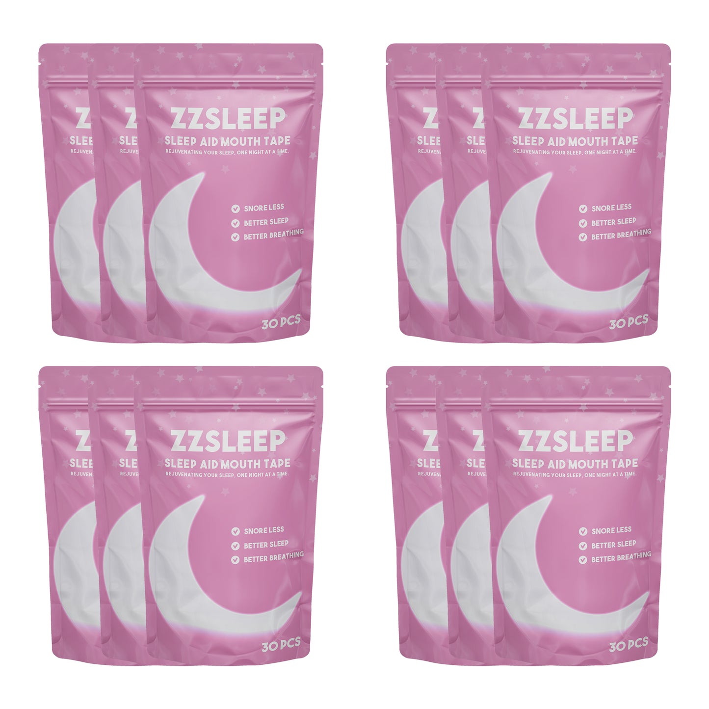 ZZSLEEPTAPE - Breathable Mouth Tape for Rest & Recovery. Prevents Snoring and Improves Nasal Oxygen Intake