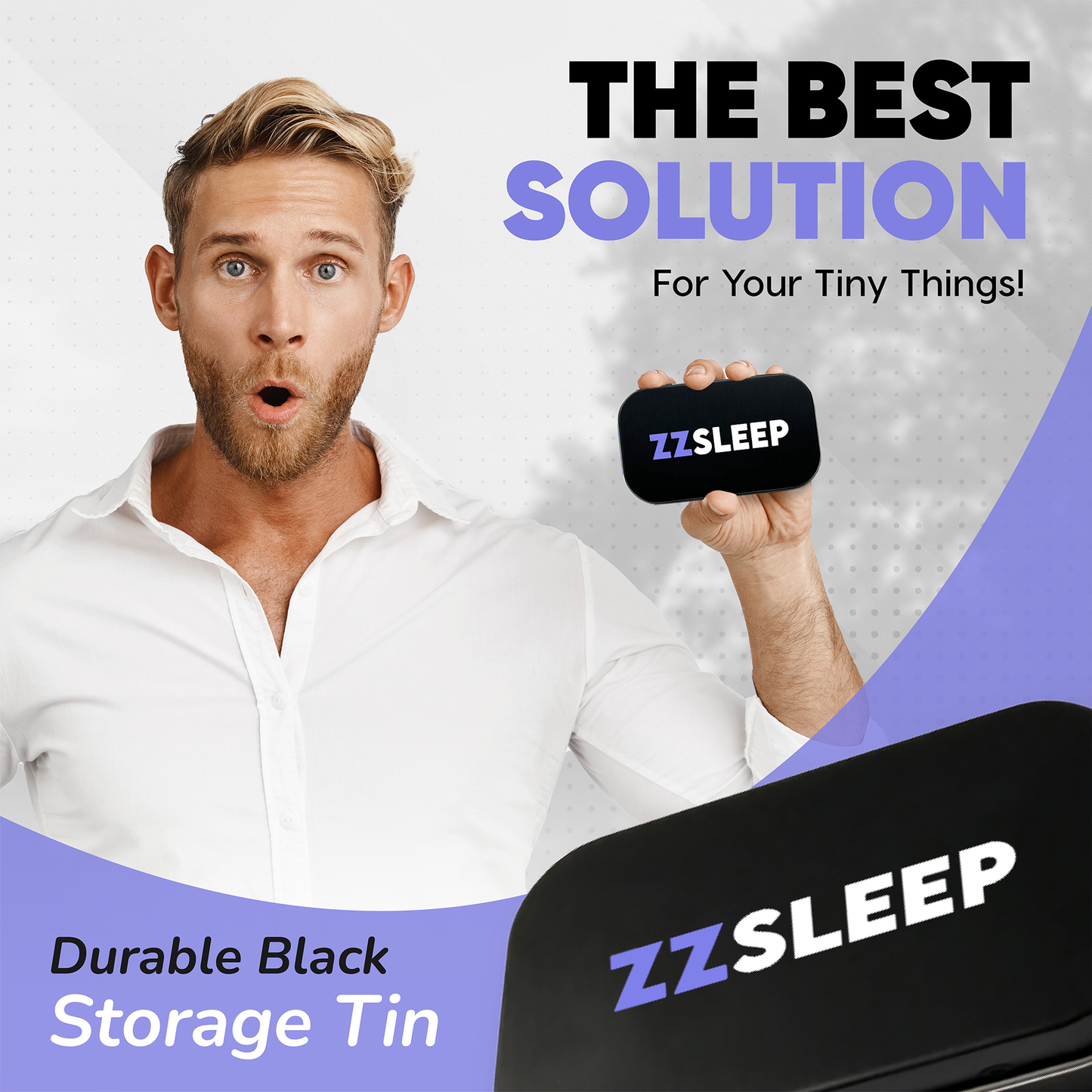 ZZSLEEP Tin Travel Case – Compact Storage for Strips, Tape, or other Small Essentials