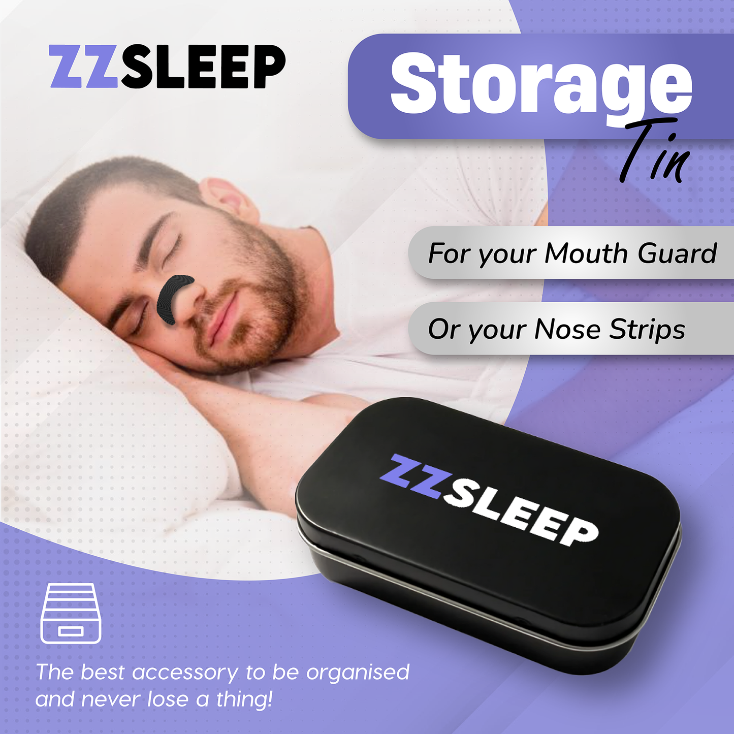 ZZSleep Tin Travel Case – Compact Storage for Strips, Tape, or other Small Essentials