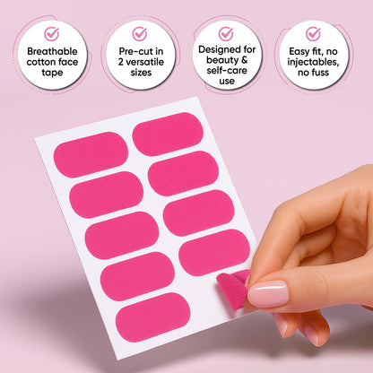 ZZSLEEP Face Tape — Overnight Anti-Wrinkle Patches for Forehead & Smile Lines, Infused with Collagen, Vitamin E & B, Aloe Vera Extract