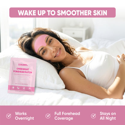 ZZSLEEP Forehead Relax Patches | Overnight Forehead Tape for Smoother-Looking Skin (30 Pairs)