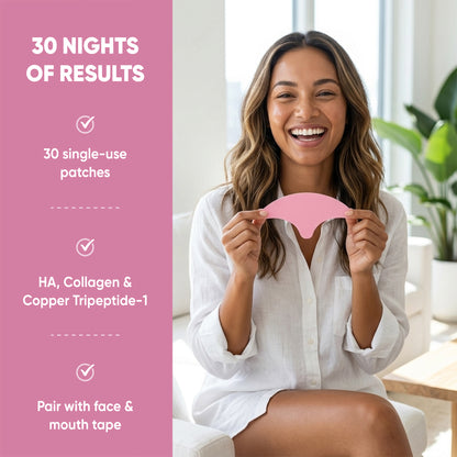 ZZSLEEP Forehead Relax Patches | Overnight Forehead Tape for Smoother-Looking Skin (30 Pairs)