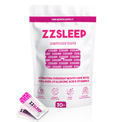 ZZSLEEP Restore Hydrating Mouth Tape – Collagen + Hyalaraunic Acid + Vitamin E Infused