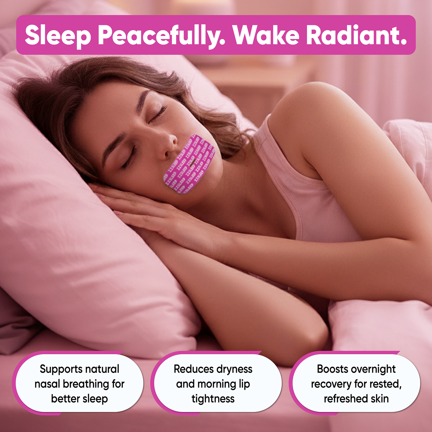 ZZSLEEP Restore Hydrating Mouth Tape – Collagen + Hyalaraunic Acid + Vitamin E Infused