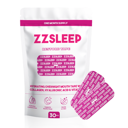ZZSLEEP Restore Hydrating Mouth Tape – Collagen + Hyalaraunic Acid + Vitamin E Infused