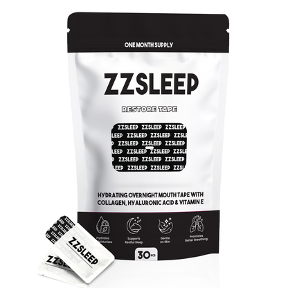ZZSLEEP Restore Hydrating Mouth Tape – Collagen + Hyalaraunic Acid + Vitamin E Infused