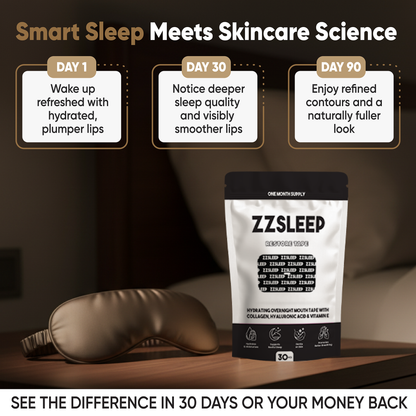 ZZSLEEP Restore Hydrating Mouth Tape – Collagen + Hyalaraunic Acid + Vitamin E Infused