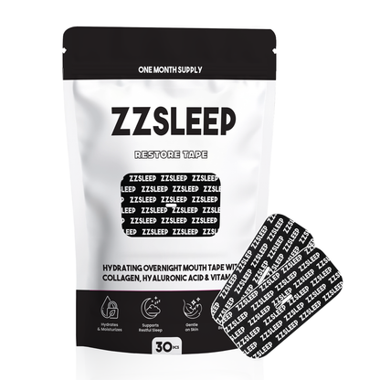ZZSLEEP Restore Hydrating Mouth Tape – Collagen + Hyalaraunic Acid + Vitamin E Infused