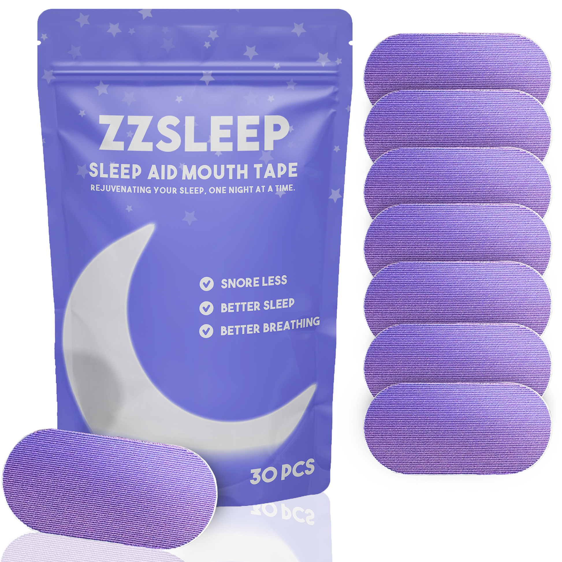 ZZSLEEP Purple Breathable Tape – Lavender Scent, Anti-Snoring ZZSLEEP Purple Breathable Tape – Lavender Scent, Anti-Snoring