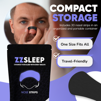 ZZSleep Nasal Strips – Breathe Better, Snore Less, Sleep Deeper