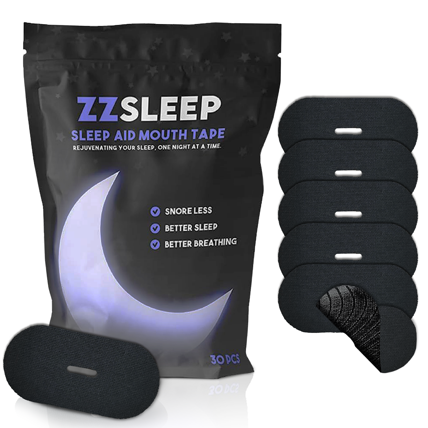 ZZSLEEPTAPE - Breathable Anti-Snoring Mouth Tape for Rest & Recovery